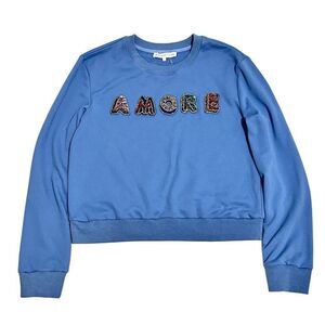 Endless Rose Amore Embellished Spell-out Sweatshirt L Valentine’s Romantic Cute